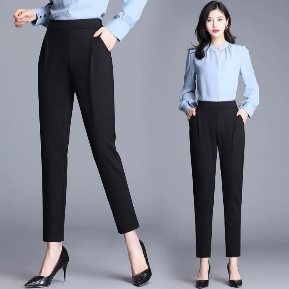 

2021 spring and autumn new Harem Pants women's pants Harajuku Korean fashion large size wide leg pants women's high waist loose