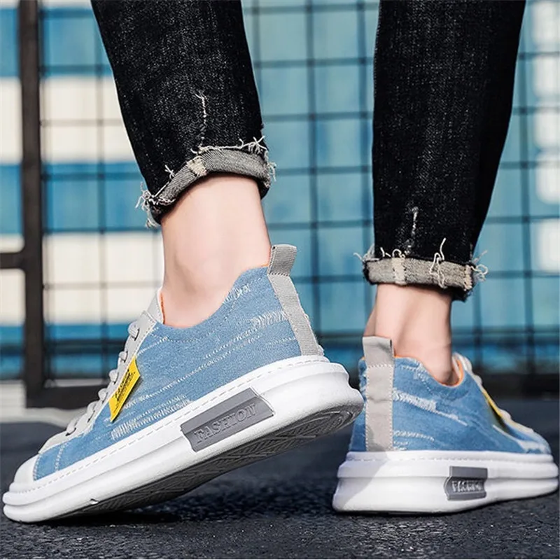 

Men's shoes spring and autumn 2021 new canvas all-match casual wear-resistant lace-up comfortable men's sneakers