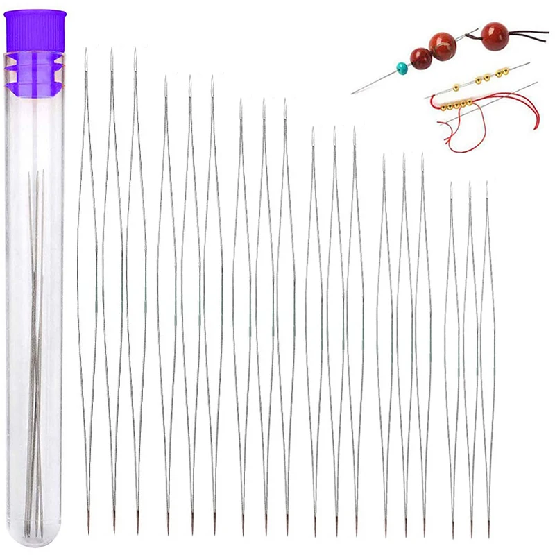 

Nonvor 18Pcs Beading Needles Central Opening Curved Needles for DIY Jewelry Making Tools Handmade Beaded Threading Pins