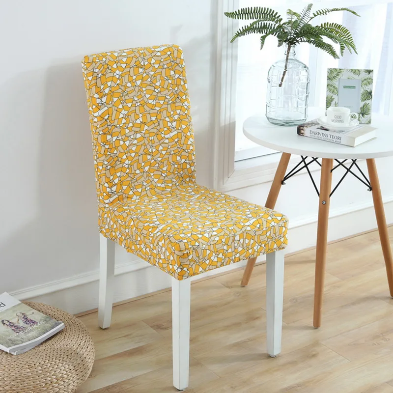 Новое горячее предложение съемный чехол для стула с цветочным принтом
