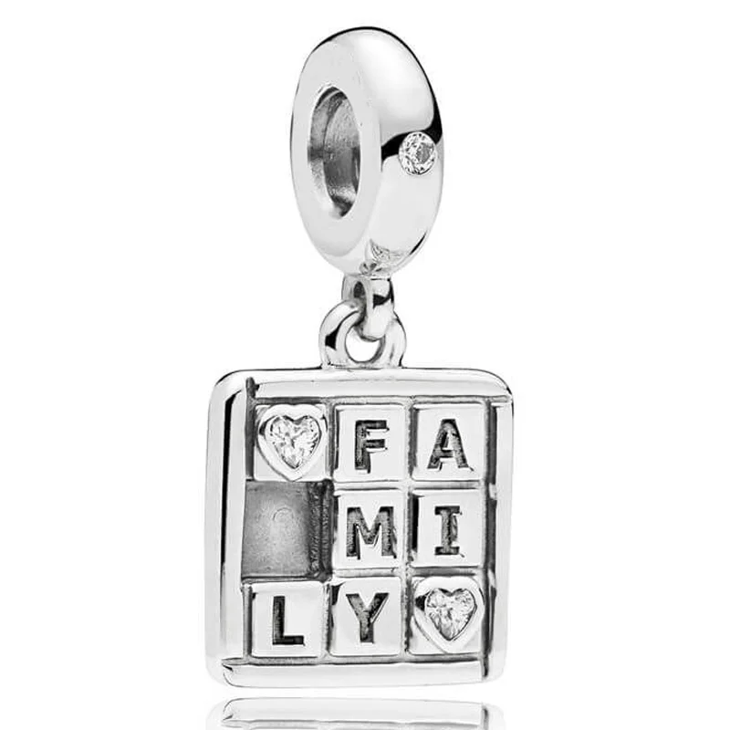 

Шарм-браслет из серебра 925 пробы, с подвеской в виде сердца