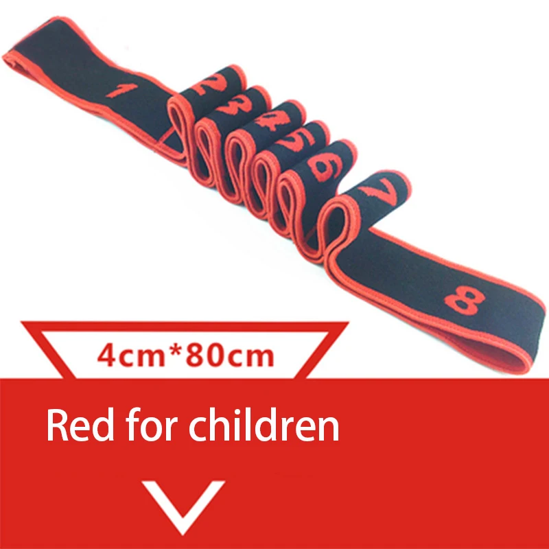 red for children Профессиональная гимнастика для взрослых девочек, латинские тренировки, фитнес-резинки, Пилатес, Йога, растягивающиеся резинки, оборудование для фитнеса - Цвет: red for children