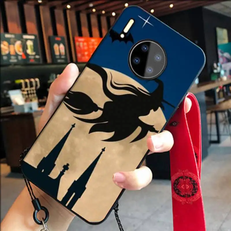 

ZFGHSHYQ Witch Black Cell Soft Case Phone Case For Huawei P20 30 40 Pro Mate 20x 30 40 Pro Nova6 7 Honor 9X 10