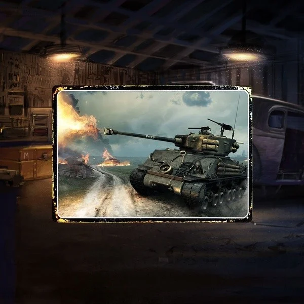 

World of Tanks Vintage Metal Tin Sign Poster Plaque Bar Pub Club Wall