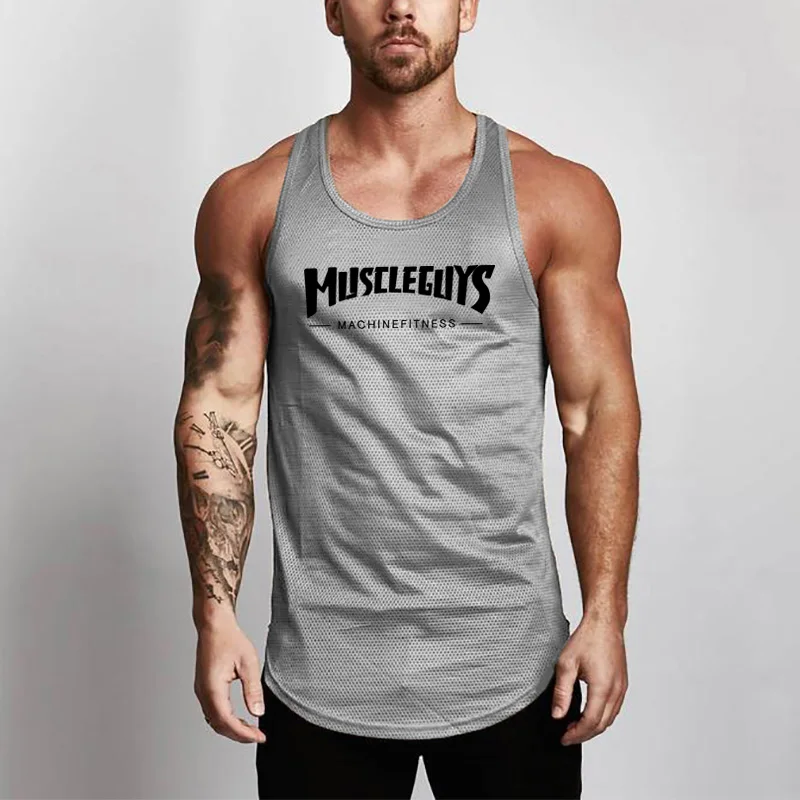 Mens Tank Tops Shirt Fitness Clothing Vest Sleeveless Cotton Man Canotte Bodybuilding Ropa Hombre Gym Top Clothes Wear | Мужская одежда