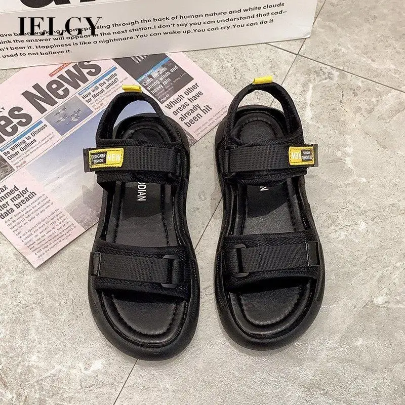 

IELGY Sandals Women Beach Casual Fashion Flat Velcro