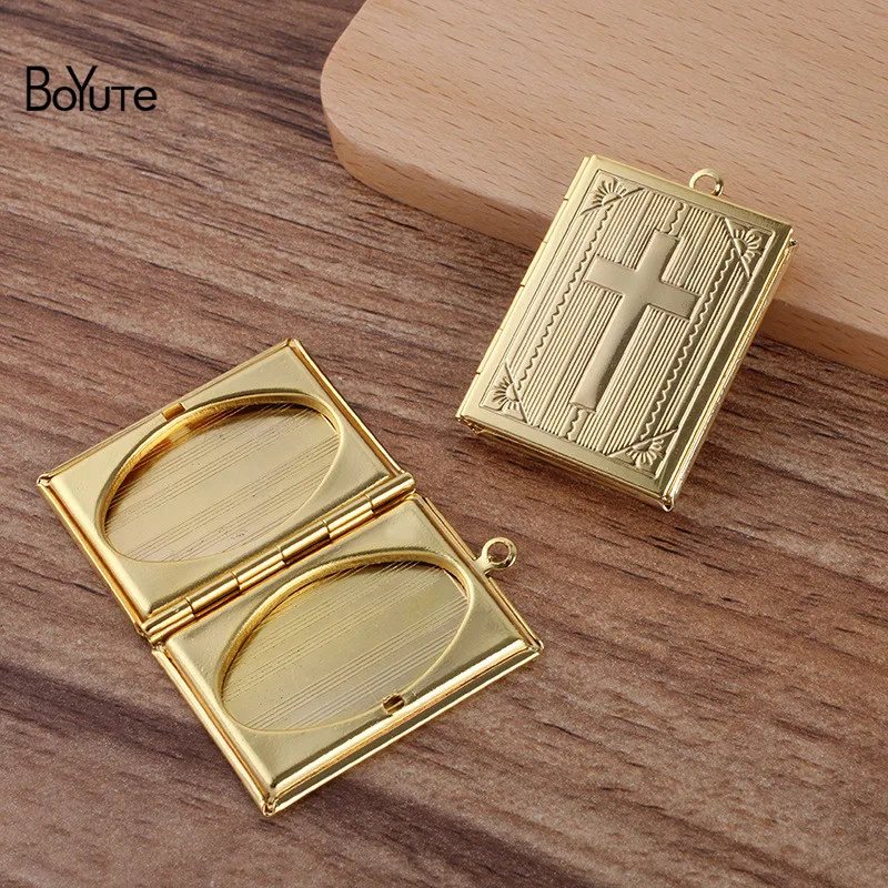 BoYuTe (10 Pieces/Lot) 27*35*5MM Metal Brass Floating Book Bible Locket Pendant Open Photo Prayer | Украшения и аксессуары