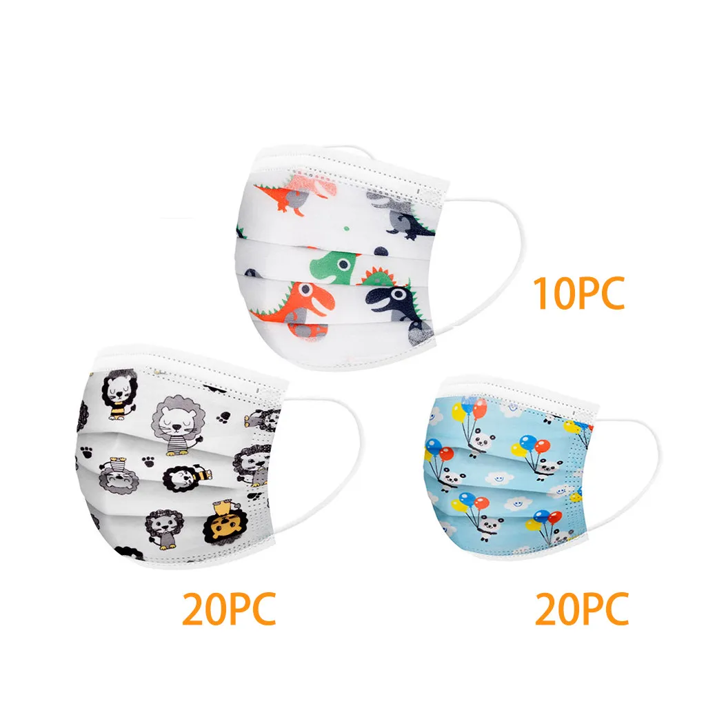 

50PCS Disposable Non-woven Face Mask Fashion Mouth Mask Printing Children Mouth Cover Mouth Mask With Design Masque Mariage
