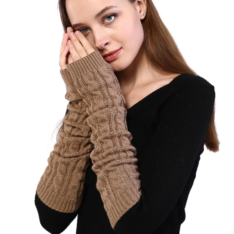 Горячая Распродажа теплые модные женские рукава грелка для рук варежки девочек