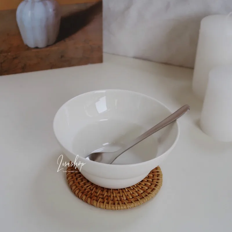 

Salad Bowl Nordic Style Minimalism OATMEAL Yogurt Bowls Western Foodpottery And Porcelain Frosted White Instagram Style