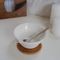 salad bowl nordic style minimalism oatmeal yogurt bowls western foodpottery and porcelain frosted white instagram style