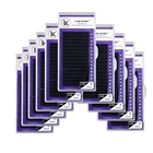 Накладные ресницы LAKANAKU из норки для наращивания, черные матовые индивидуальные объемные Искусственные ресницы, 10 шт.лот