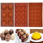 3 шт., сфера с полукруглыми шариками, силиконовая форма для шоколада, выпечки, круглая форма для торта, желе для мыла, форма для хлеба, конфет
