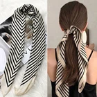 2020 весенне-осенний женский пляжный шелковый шарф новый стильный головной платок женский модный большой квадратный шарф с принтом Роскошная дорожная шаль