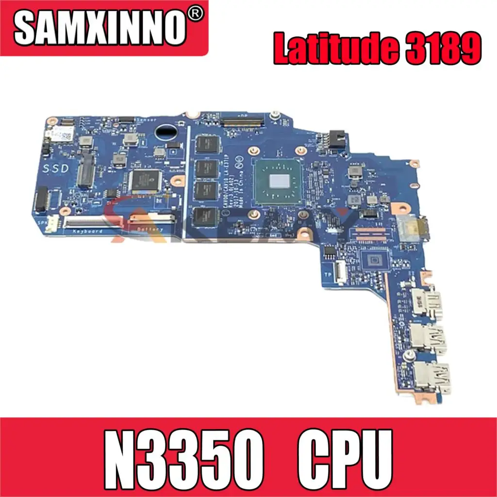 

Для DELL Latitude 3189 Celeron N3350 Материнская плата ноутбука CN-0T5JKG 0T5JKG материнская плата для ноутбука CAV00 CAV10 LA-E371P SR2Z7 4 Гб