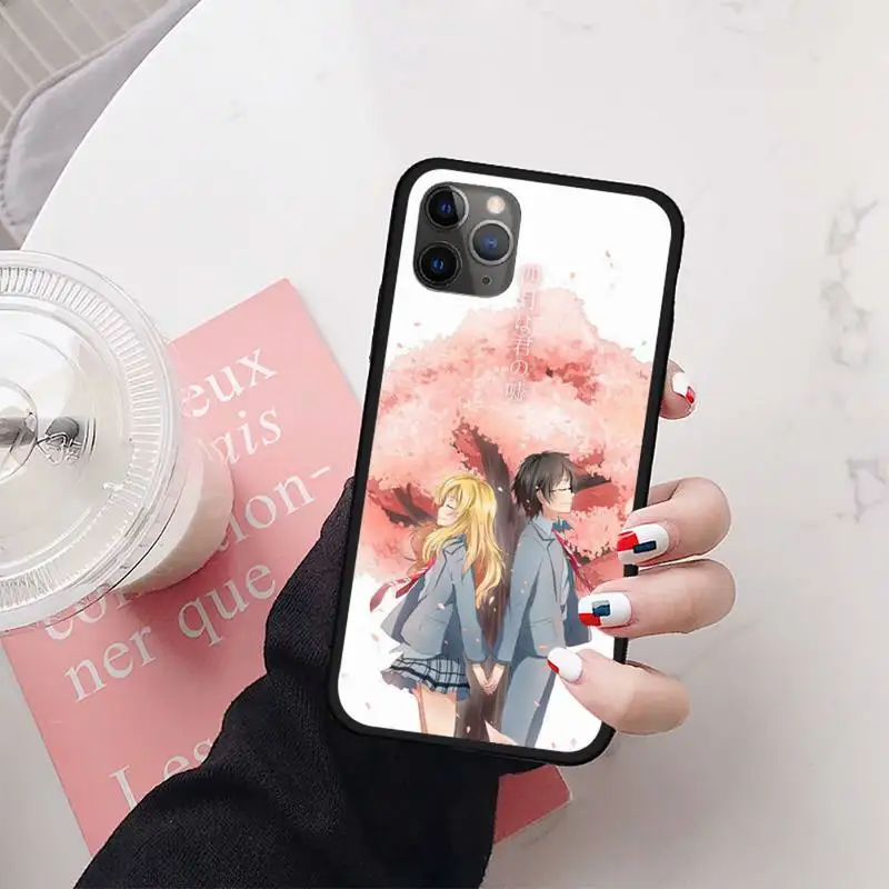 

Japanese Anime Your Lie in April Phone Case for iPhone 11 12 mini pro XS MAX 8 7 6 6S Plus X 5S SE 2020 XR