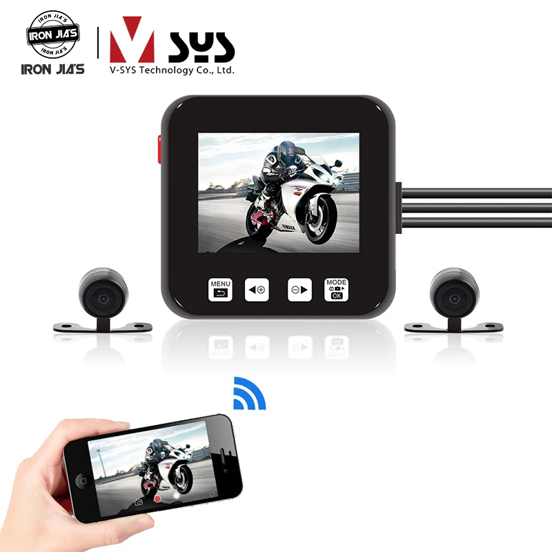 SYS VSYS M6 WiFi Двойная мотоциклетная камера регистратор видеорегистратор Передняя