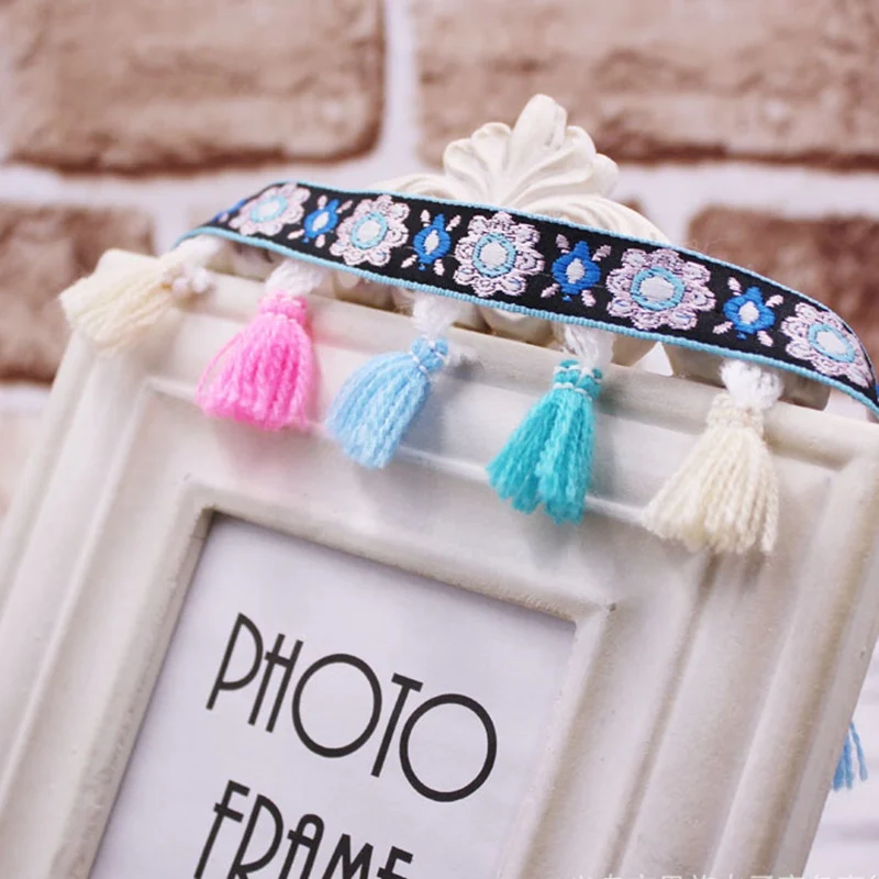 1 ярдов бахрома отделка кисточки в этническом стиле кружевная ткань занавеска