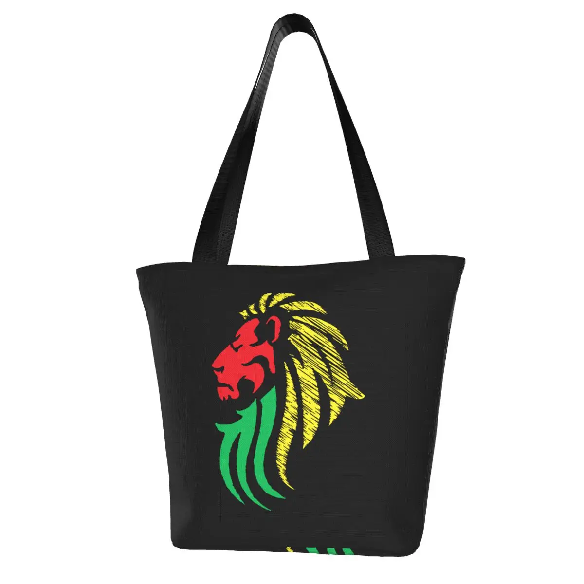 Lion,reggae Flag Shopping Bag Aesthetic Cloth Outdoor Handbag Female Fashion Bags