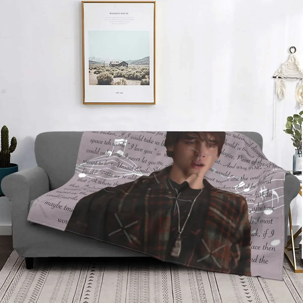 

Нессаженное одеяло с текстом Эмили, покрывало на кровать, клетчатое покрывало на кровать, аниме, клетчатое Флисовое одеяло, покрывала на кро...