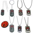 Цепочка Из Металлической веревочки для мужчин и женщин, изящное ожерелье с подвеской в виде черепа квадратной собаки, Ювелирное Украшение, брелок-брошь в стиле панк, 2033