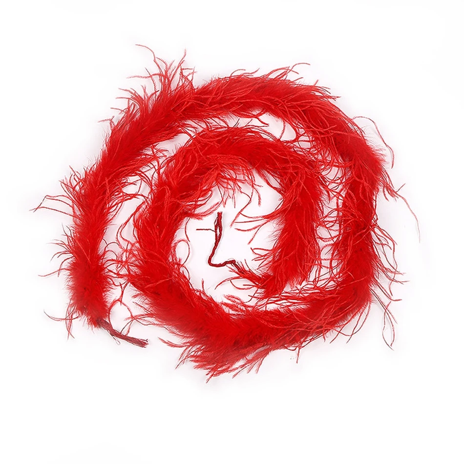 2 ярдов Цветной боа из страусиных перьев одежда шлейфа ремесла Сделай Сам перо с