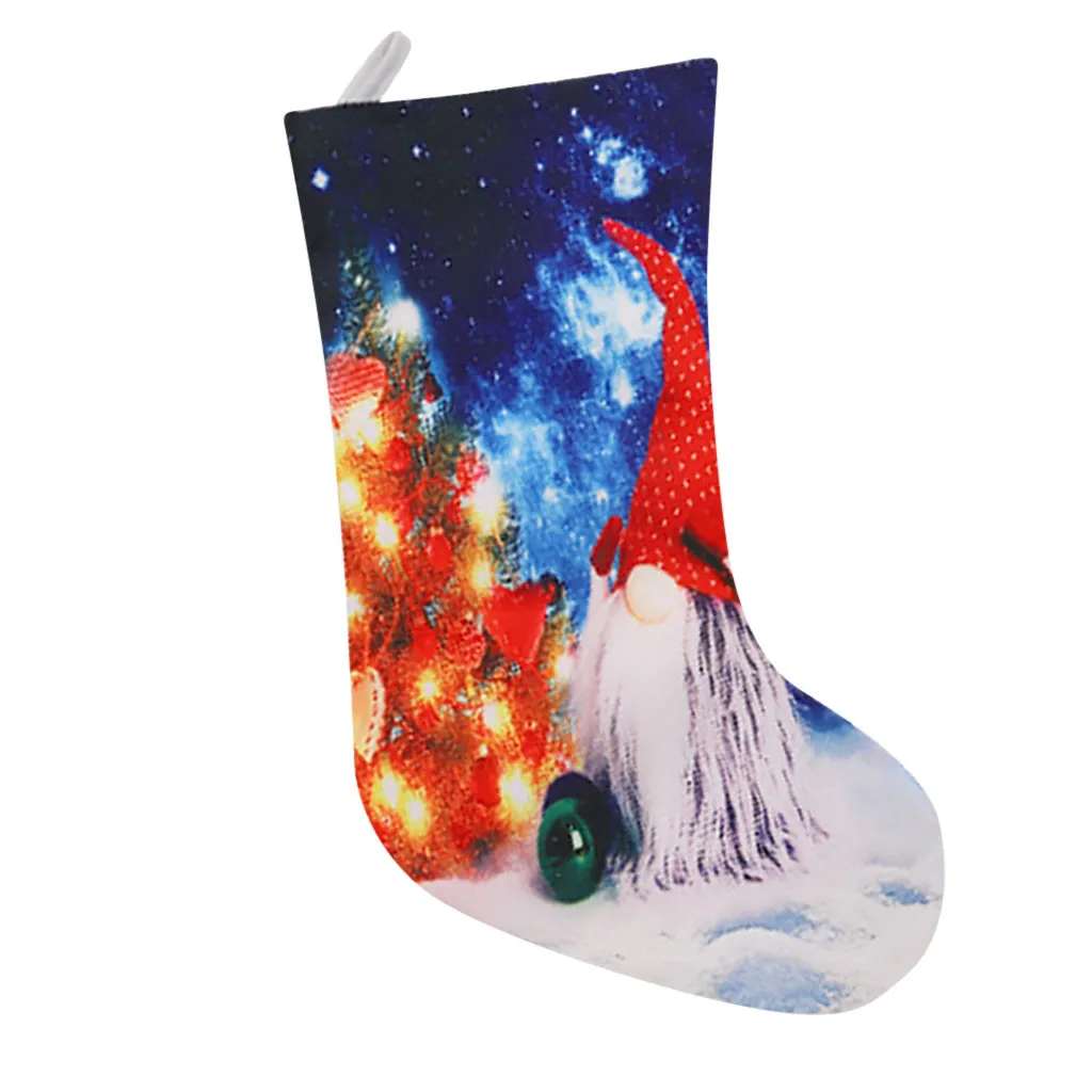 Мешок для конфет Рождество подарки дерево орнамент чулок Санта Клаус Снеговик
