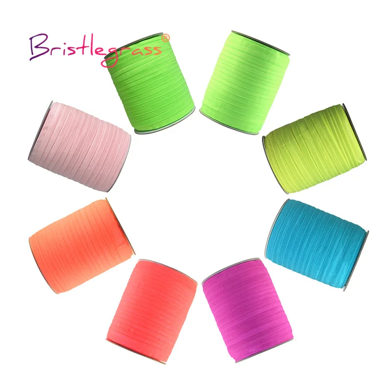 Блестящая неоновая эластичная лента для волос 2-15 ярдов |