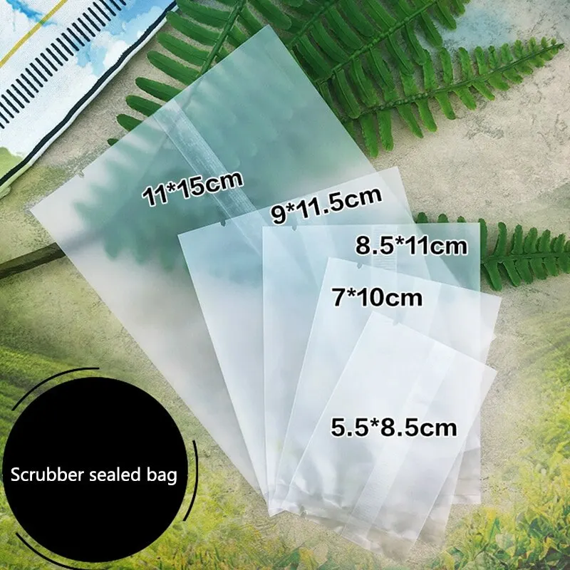 100 шт./лот ювелирный Чай Прозрачный матовый плоский Герметичный пакет для печенья