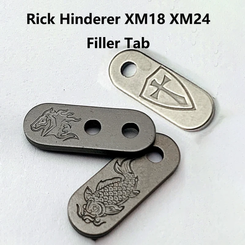 TC4 Titanium Alloy Rick Hinderer XM18/XM24 Back Clip Filler Tab Knife Back Clips Filler Bracket For XM-18 XM-24 Make DIY Tools