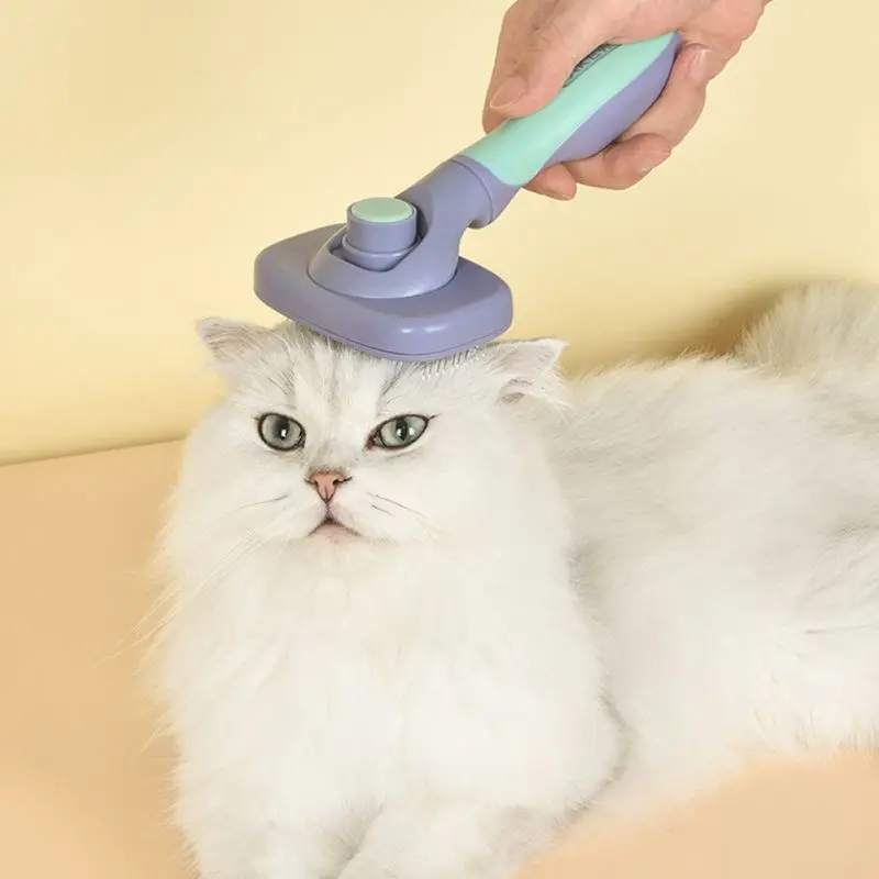 

Dog Cat Hair Removes Pet Comb Self Cleaning Slicker Brush Undercoat Tangled Pet Hair Massages Comb Pet Accessories
