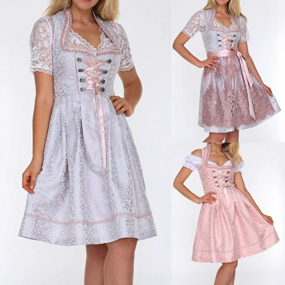 CALOFE 2019 Немецкий Октоберфест Ретро женские костюмы горничной на шнуровке