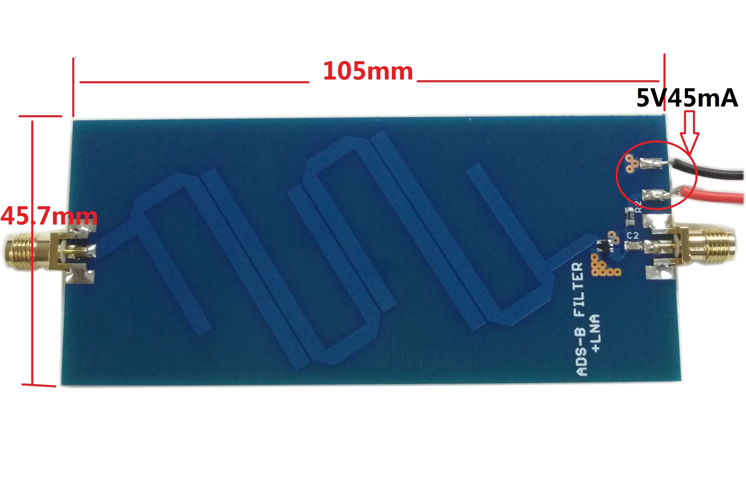 

ADS-B + LAN Filter ADS-B 1090 MHz Bandpass Filter