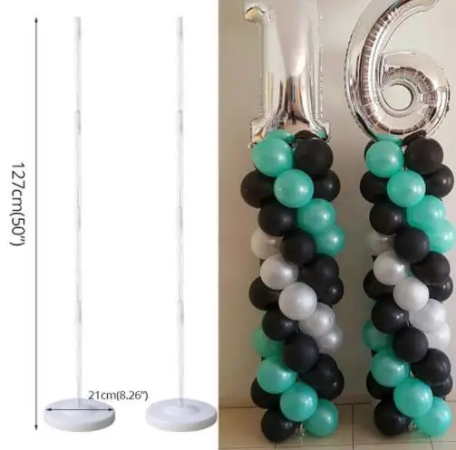 10pcs Balloon Column Stand Kits Arch with Frame Base and Pole Wedding Birthday Festival Party Decoration supplies | Дом и сад