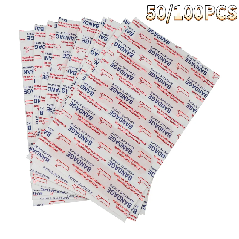 

50/100PCS Band-Aids Breathable Waterproof Bandage Medical ok Bandages Hemostatic Patch First Band Aid Adhesive For Adult Kids