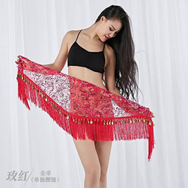 Роскошный пояс для танца живота костюм треугольная Талия цепочка с блестками