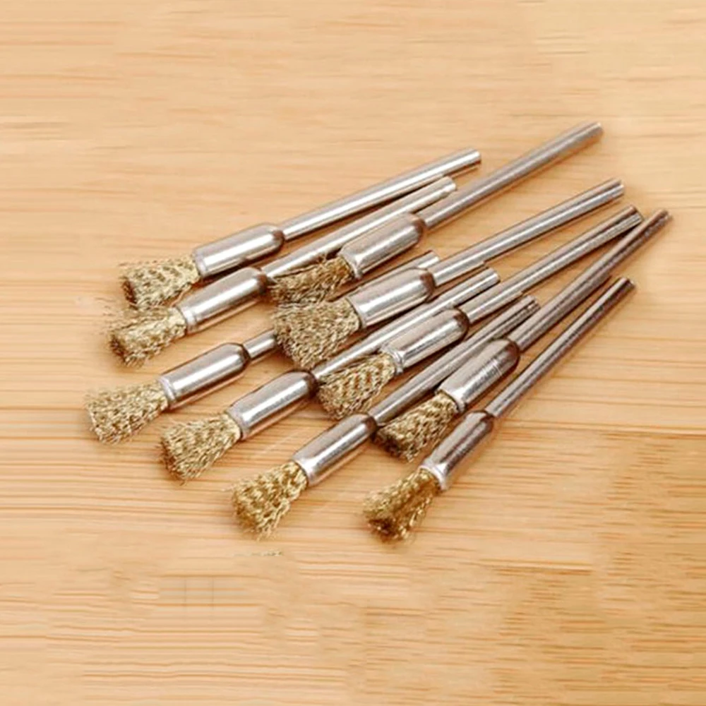

20pcs Brass Steel Wire Wheel Brushes Set Rotary Polishing Clean Tools Metal Rust Removal Polishing Brushes Tools Accessories