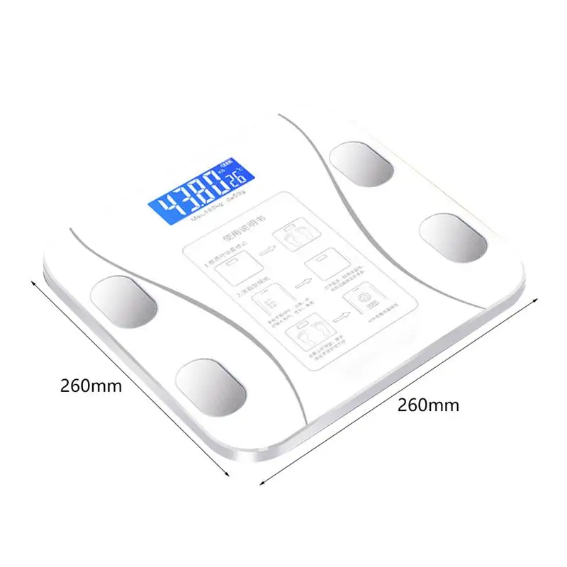 

Bathroom Smart Scale Bluetooth Digital Weighing Body Composition Analyzer LED Display Smart Wireless Electronic Body Scales