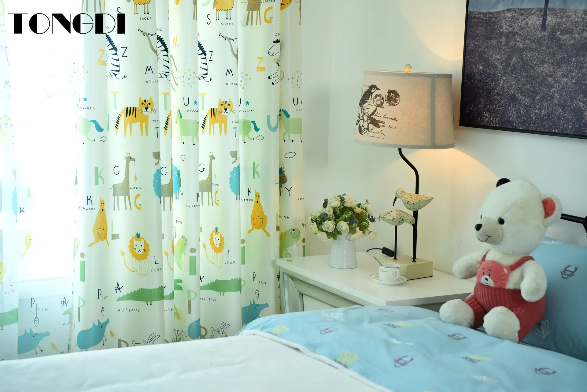 Светонепроницаемые шторы TONGDI с принтом для детей элегантные Мультяшные милые