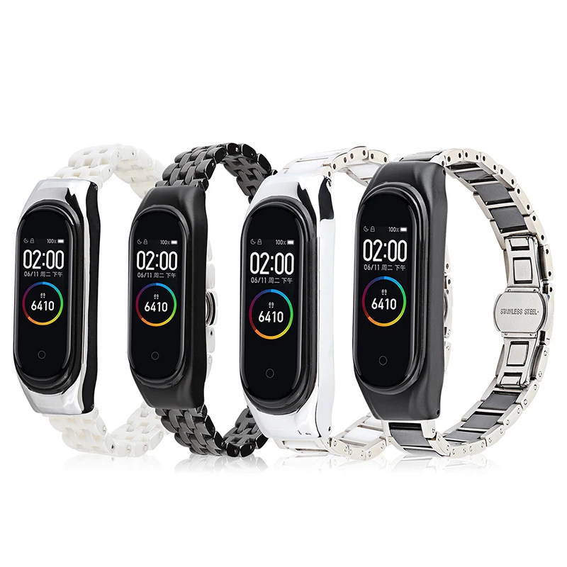 

MI6 Mi Band 4 Ceramic Bracelet Correa for Xiaomi Mi Band 5 6 Watchband Replacement Metal Luxury Bands for Xiaomi Band 3 Straps