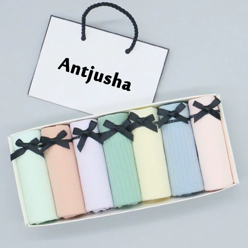 

7 шт./лот трусики для девочек секси бельё для женщин трусики для женщин Хлопок нижнее бельё для девочек сексуальный бесшовный бюстгальтер ко...