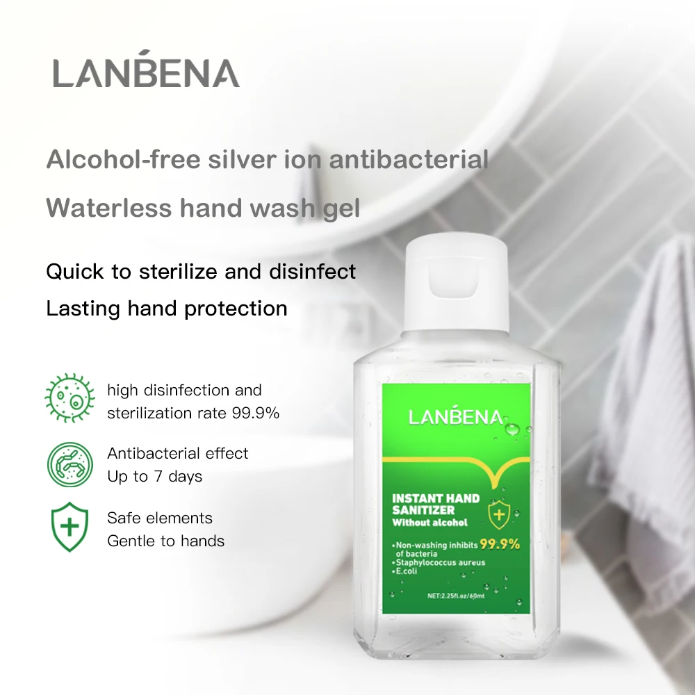 Дезинфицирующее средство для рук LANBENA безводный гель мытья натуральный