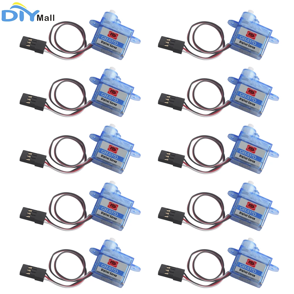 

10pcs GH-S37D 3.7g Micro Servo Super Light for Control Aircraft Flight Direction Rc Plane Helicopter Boat Car Trex 250