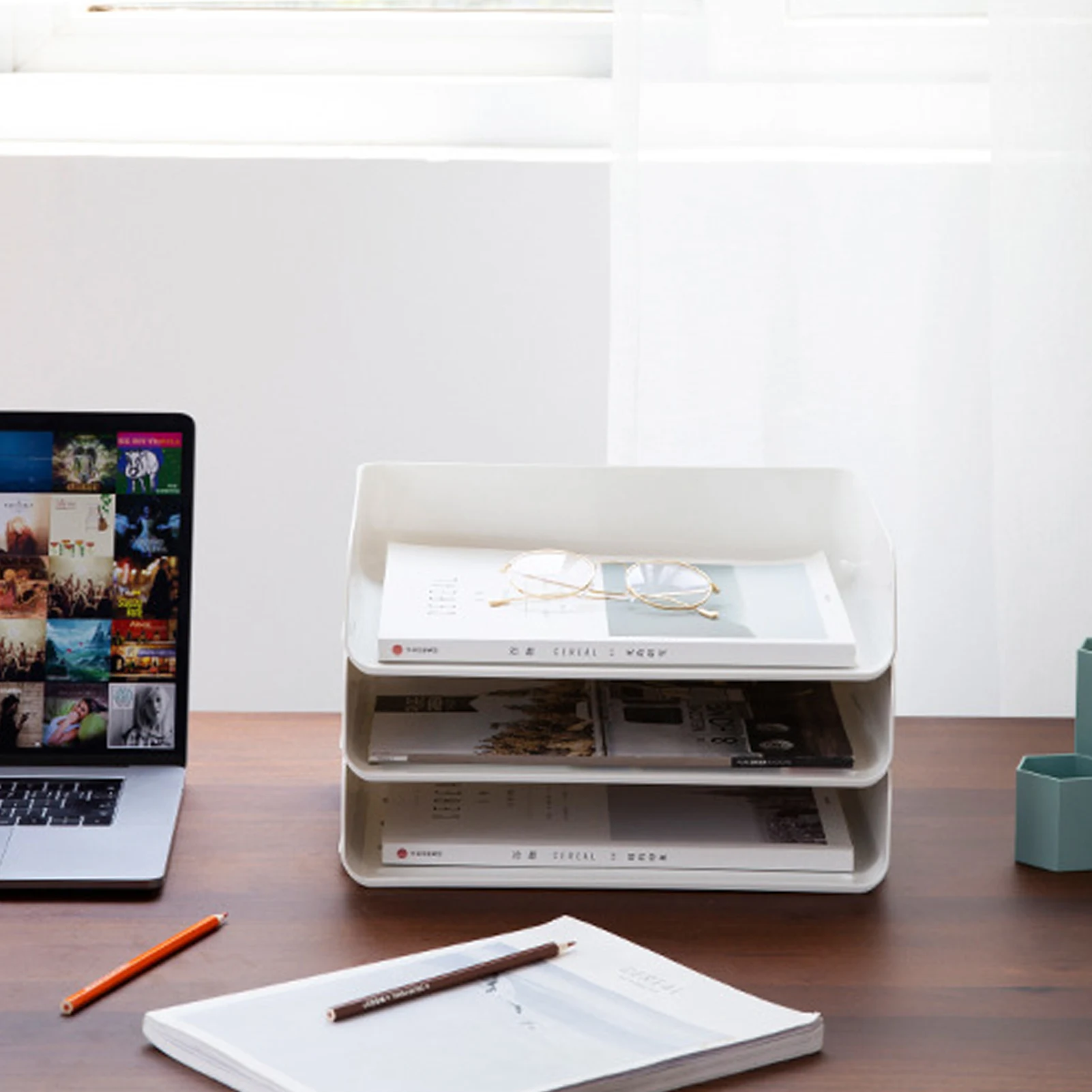 home office desktop organizer stackable storage box drawer magazines document file folder storage tray phone pen container box free global shipping