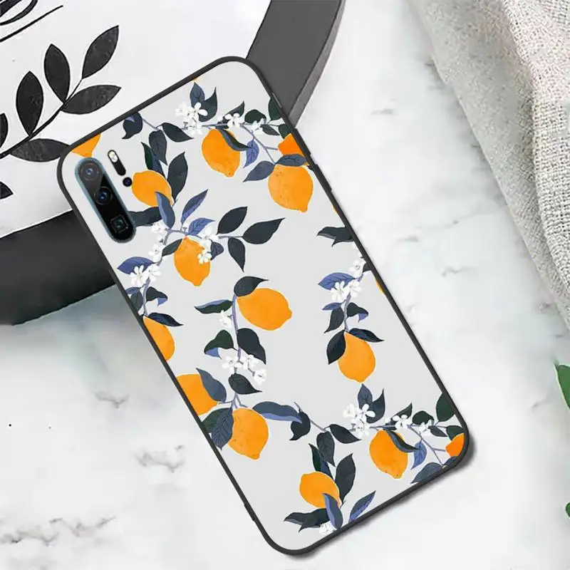 

Summer fruit grapes lemon leaves Phone Case For Huawei honor Mate P 10 20 30 40 i 9 8 pro x Lite smart 2019 nova 5t