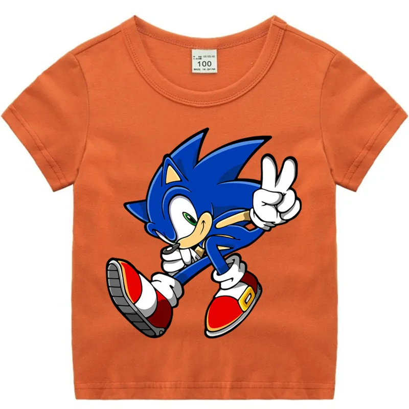 Хлопковая футболка с аниме для маленьких мальчиков и девочек детская