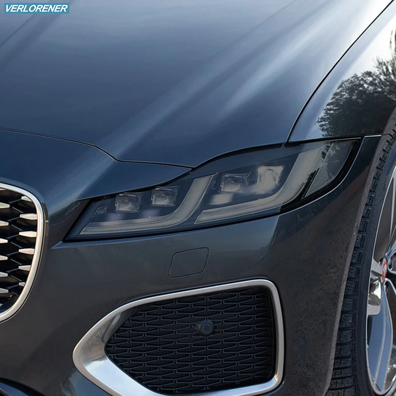 2 Pcs Car Headlight Protective Film Smoked Black Tint Wrap Vinyl Transparent TPU Sticker For Jaguar XF X260 2016-Present 2 Pcs Car Headlight Protective Film Smoked Black Tint Wrap Vinyl Transparent TPU Sticker For Jaguar XF X260 2016-Present