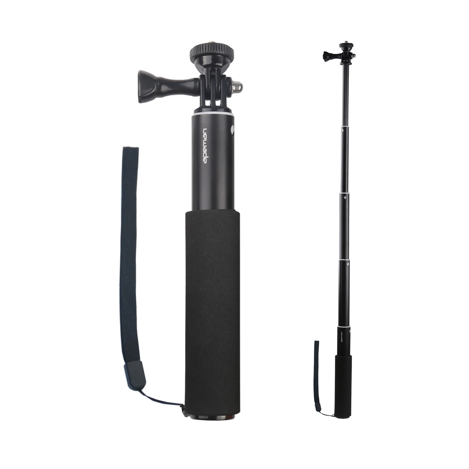 Экшн-камера APEMAN селфи-палка раздвижная совместимая с GoPro Hero9/Hero8/Hero 9/8/Fusion Akaso Brave 5/4