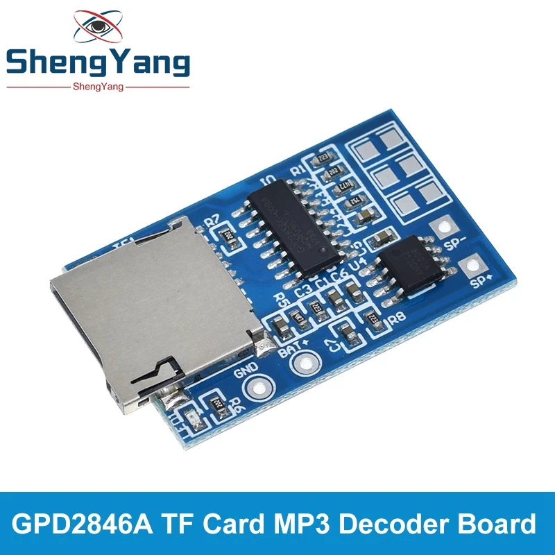 Модуль мини MP3-плеера WTV020 GPD2846A TF-карта MP3 звуковой модуль голосовой для модуля