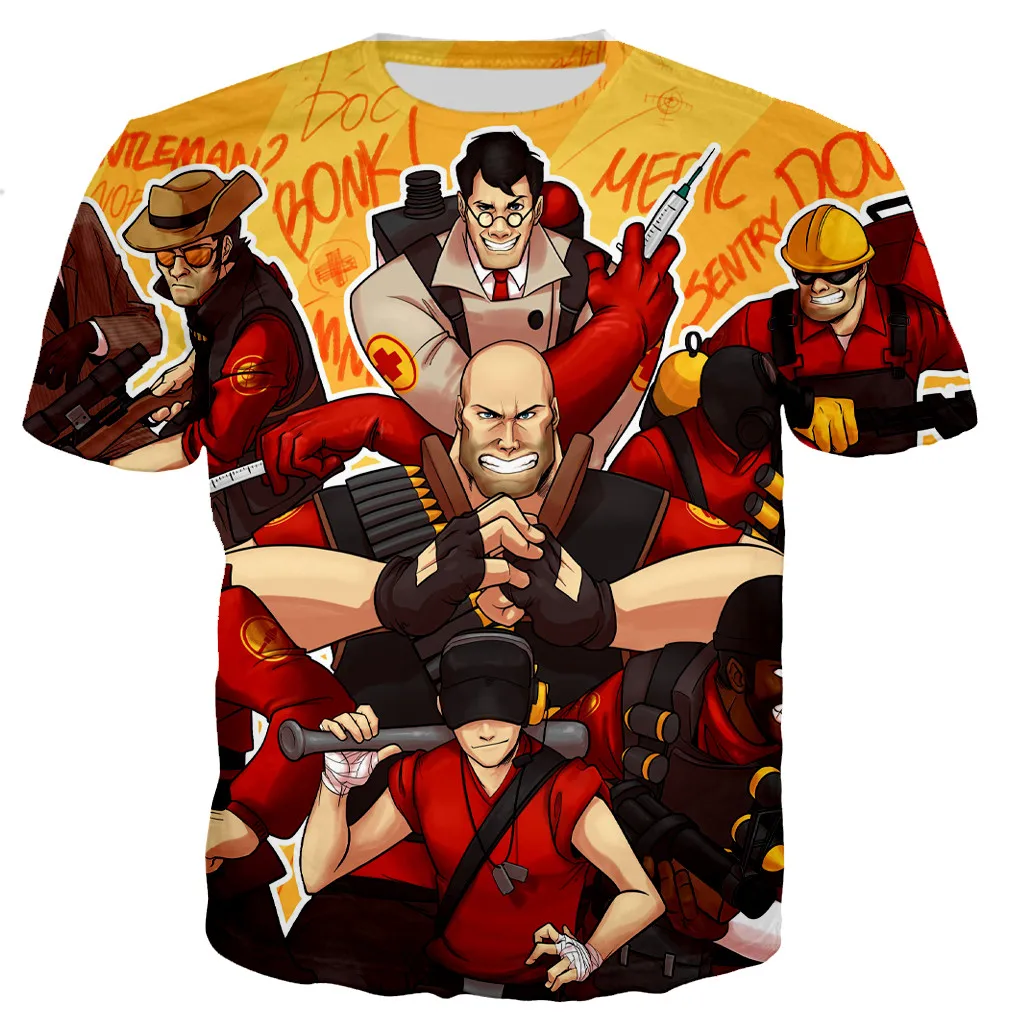 

Men/women Fashion Cool Team Fortress 2 3D Printed T-shirt Casual Trendy T-shirt Unisex Streetwear Tops